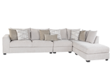 Solid Bone 3-Piece Sectional with Right Chaise