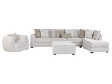 Solid Bone 3-Piece Sectional with Right Chaise