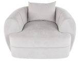Solid Bone Oversized Swivel Chair