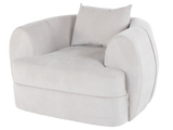 Solid Bone Oversized Swivel Chair