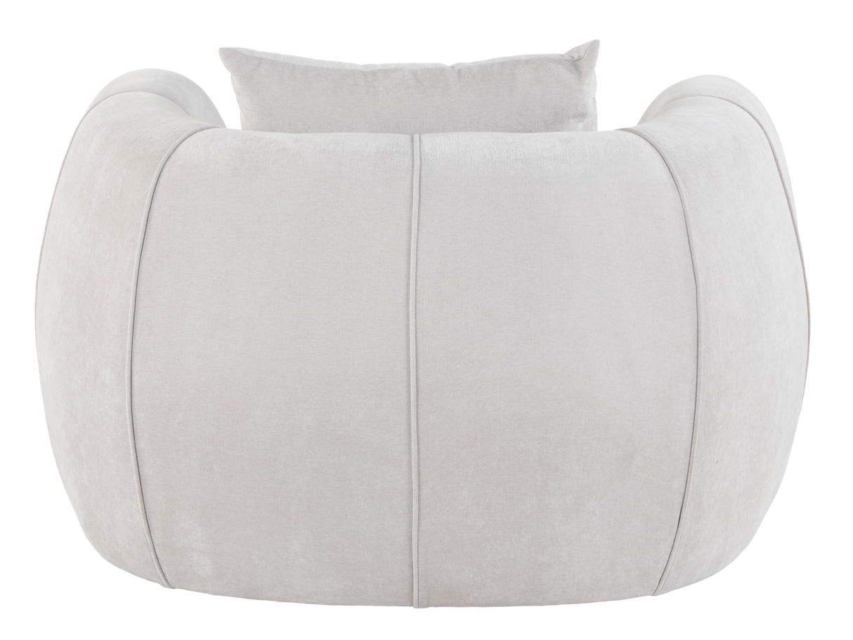 Solid Bone Oversized Swivel Chair