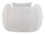 Solid Bone Oversized Swivel Chair