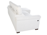 White Power Sleeper Sectional with Storage Chaise & USB Ports