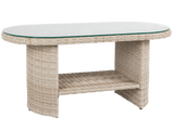 4-Piece Outdoor Wicker Conversation Set with Glass Coffee Table
