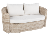 4-Piece Outdoor Wicker Conversation Set with Glass Coffee Table