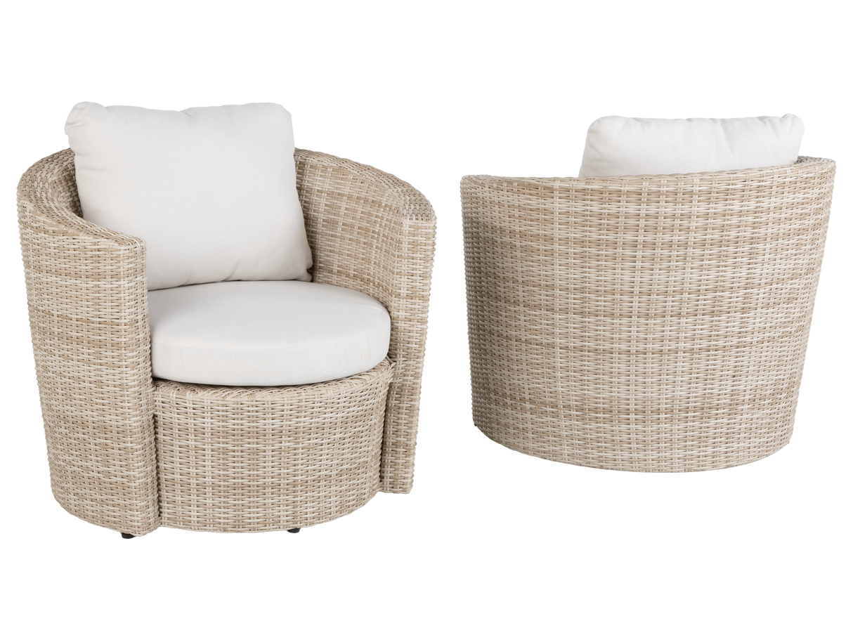 4-Piece Outdoor Wicker Conversation Set with Glass Coffee Table