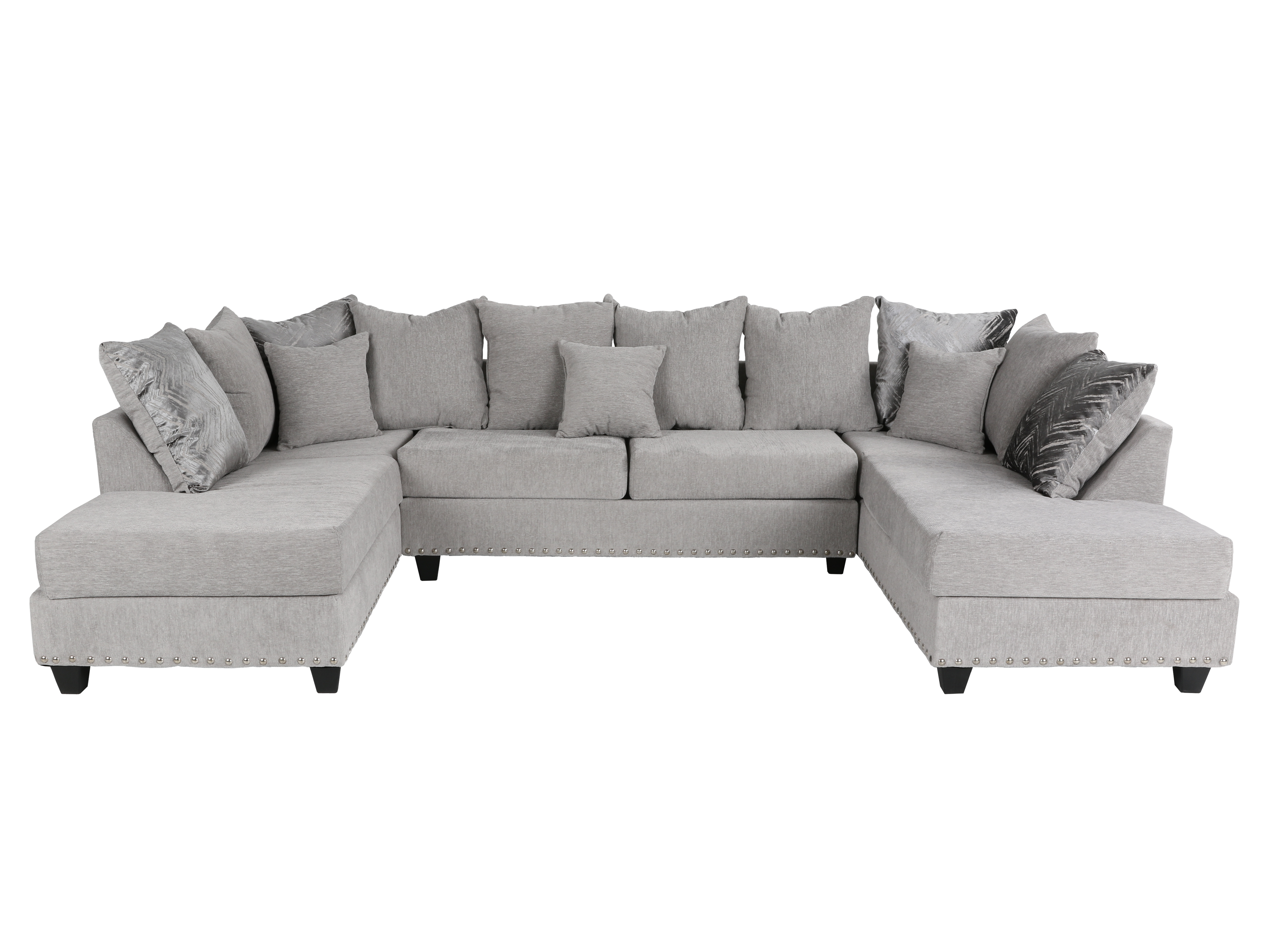 3 Piece Sectional - Suave Dove