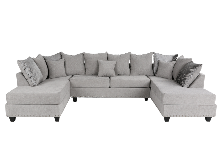 3 Piece Sectional - Suave Dove