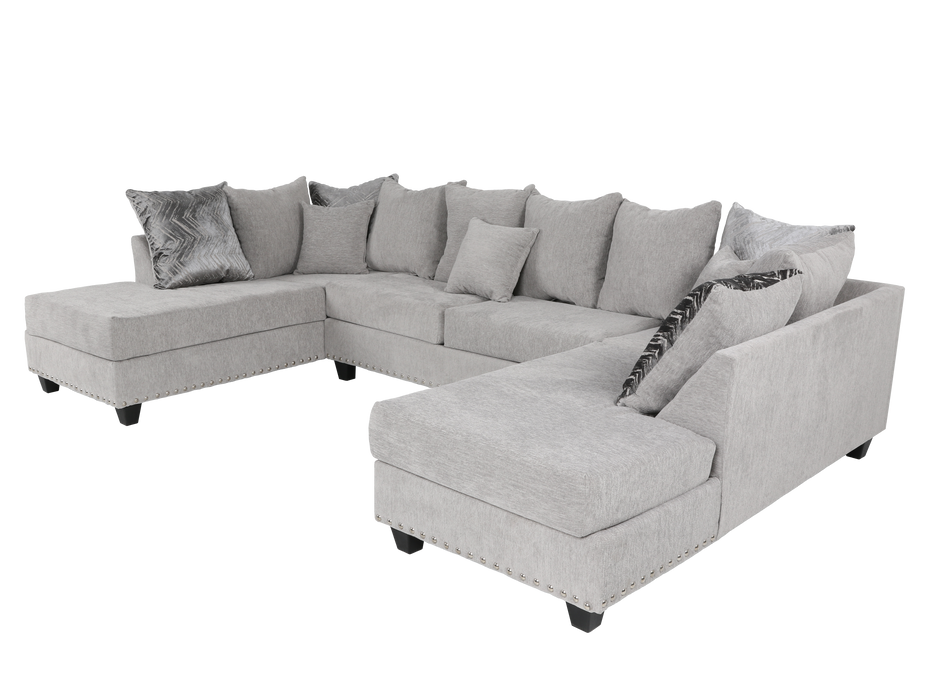 3 Piece Sectional - Suave Dove