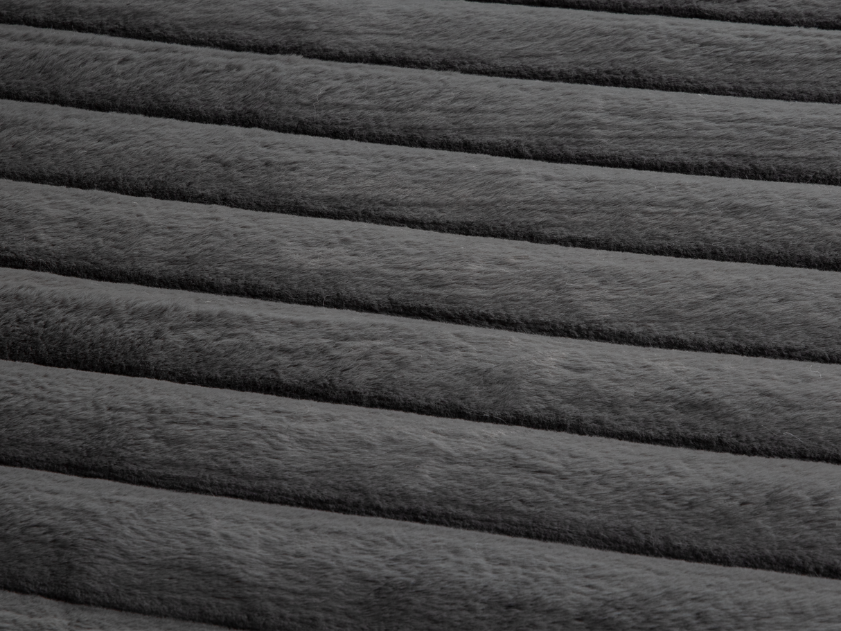 Modern Charcoal Corduroy 4-Piece Sectional with RAF Chaise