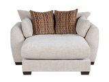 Beige Contemporary Upholstered Chaise