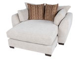 Beige Contemporary Upholstered Chaise
