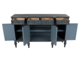 Lilac Distressed Blue Solid Wood Sideboard Buffet / TV Console