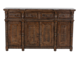 Lilac Rustic Brown Solid Wood Sideboard Buffet / TV Console