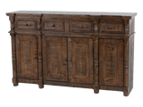 Lilac Rustic Brown Solid Wood Sideboard Buffet / TV Console
