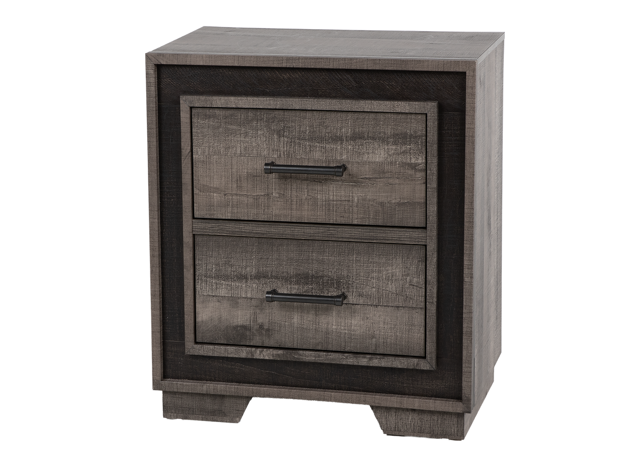 Gray Panel Bedroom Set with Dresser, Mirror & Nightstand