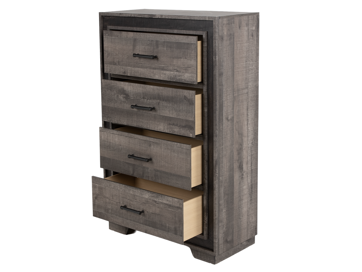 Gray 4 Drawer Chest