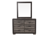 Gray Panel Bedroom Set with Dresser, Mirror & Nightstand
