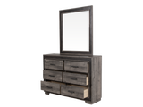 Gray Panel Bedroom Set with Dresser, Mirror & Nightstand