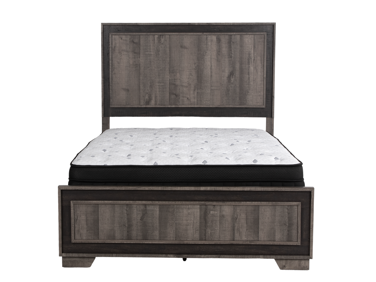 Gray Panel Bedroom Set with Dresser, Mirror & Nightstand