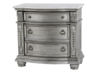Cavalier Nightstand with Marble Top – Gray Finish