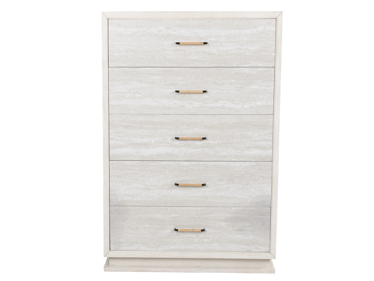 Modern White Chest with LED Lighting