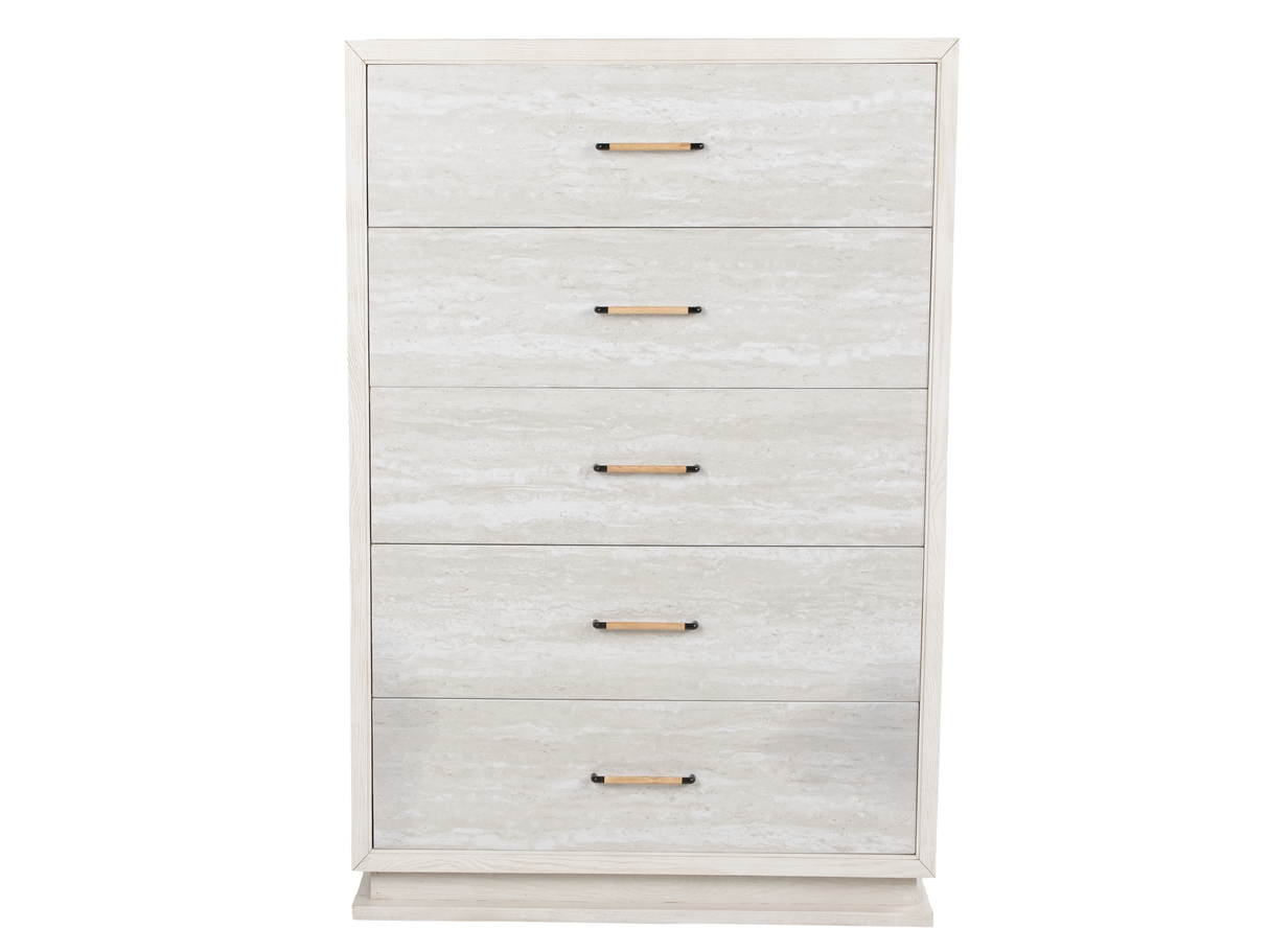 Modern White Chest with LED Lighting