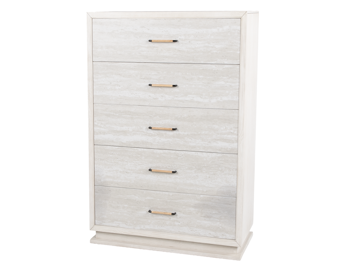 Modern White Chest with LED Lighting