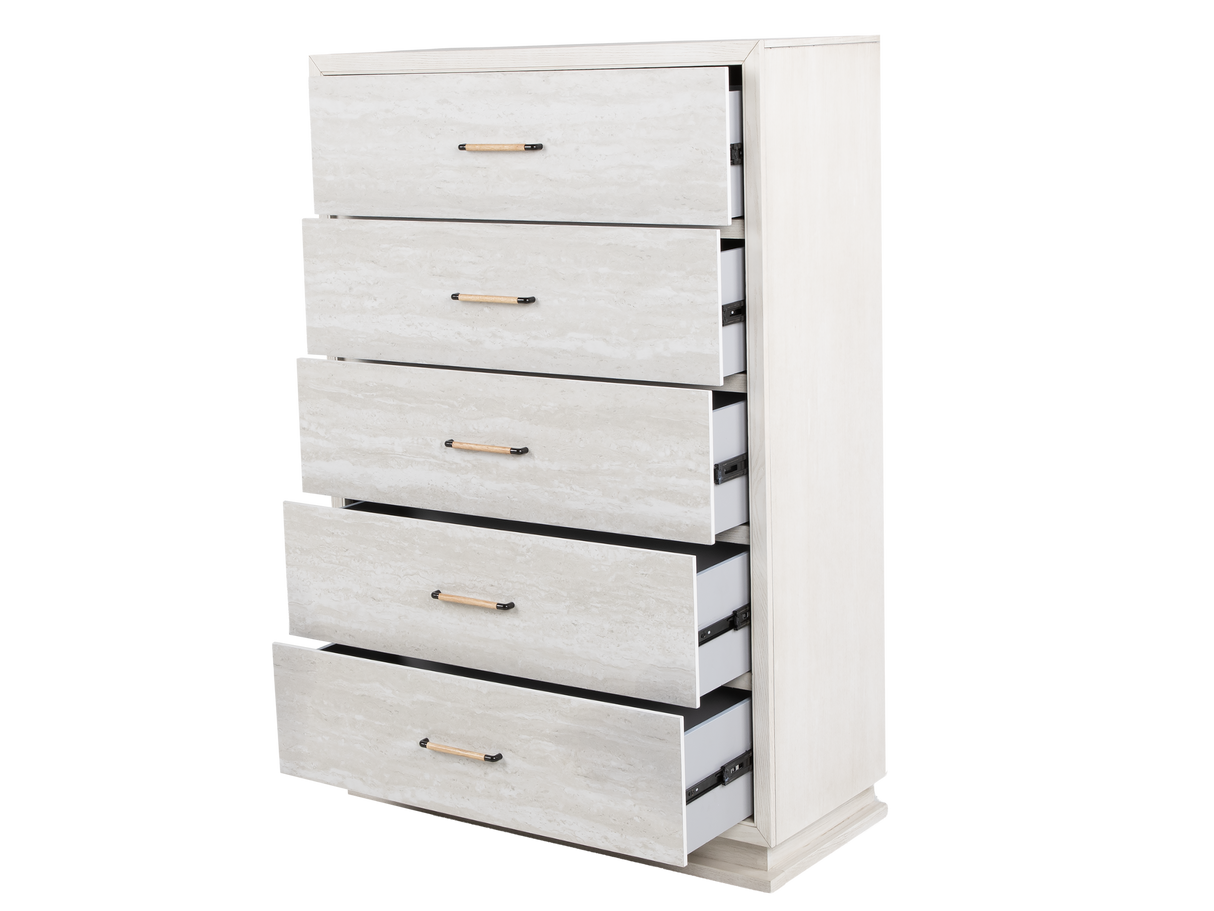 Modern White Chest with LED Lighting