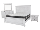 White 6-Piece Panel Bedroom Set with Dresser, Mirror & Nightstand