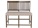 Contemporary Light Oak 6-Piece Counter Height Dining Set with Upholstered Chairs & Bench