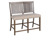 Contemporary Light Oak 6-Piece Counter Height Dining Set with Upholstered Chairs & Bench