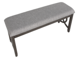 Contemporary Gray 6-Piece Dining Room Set with Upholstered Chairs & Bench