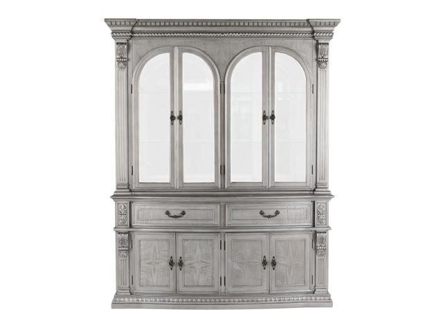 Grand-Platinum Hutch & Buffet/ China Cabinet by Mollai Collections | Bel Furniture