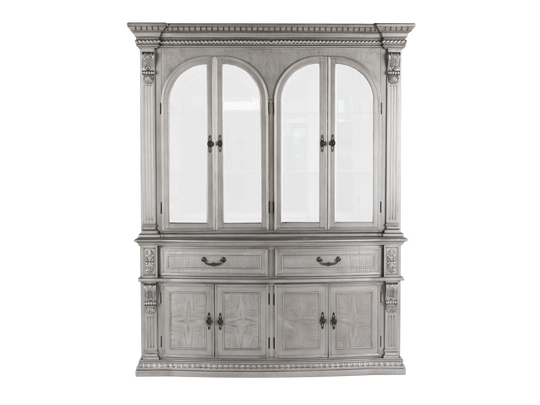 Grand-Platinum Hutch & Buffet/ China Cabinet by Mollai Collections | Bel Furniture