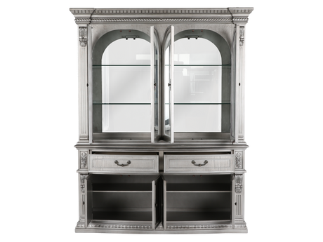 Grand-Platinum Hutch & Buffet/ China Cabinet by Mollai Collections | Bel Furniture