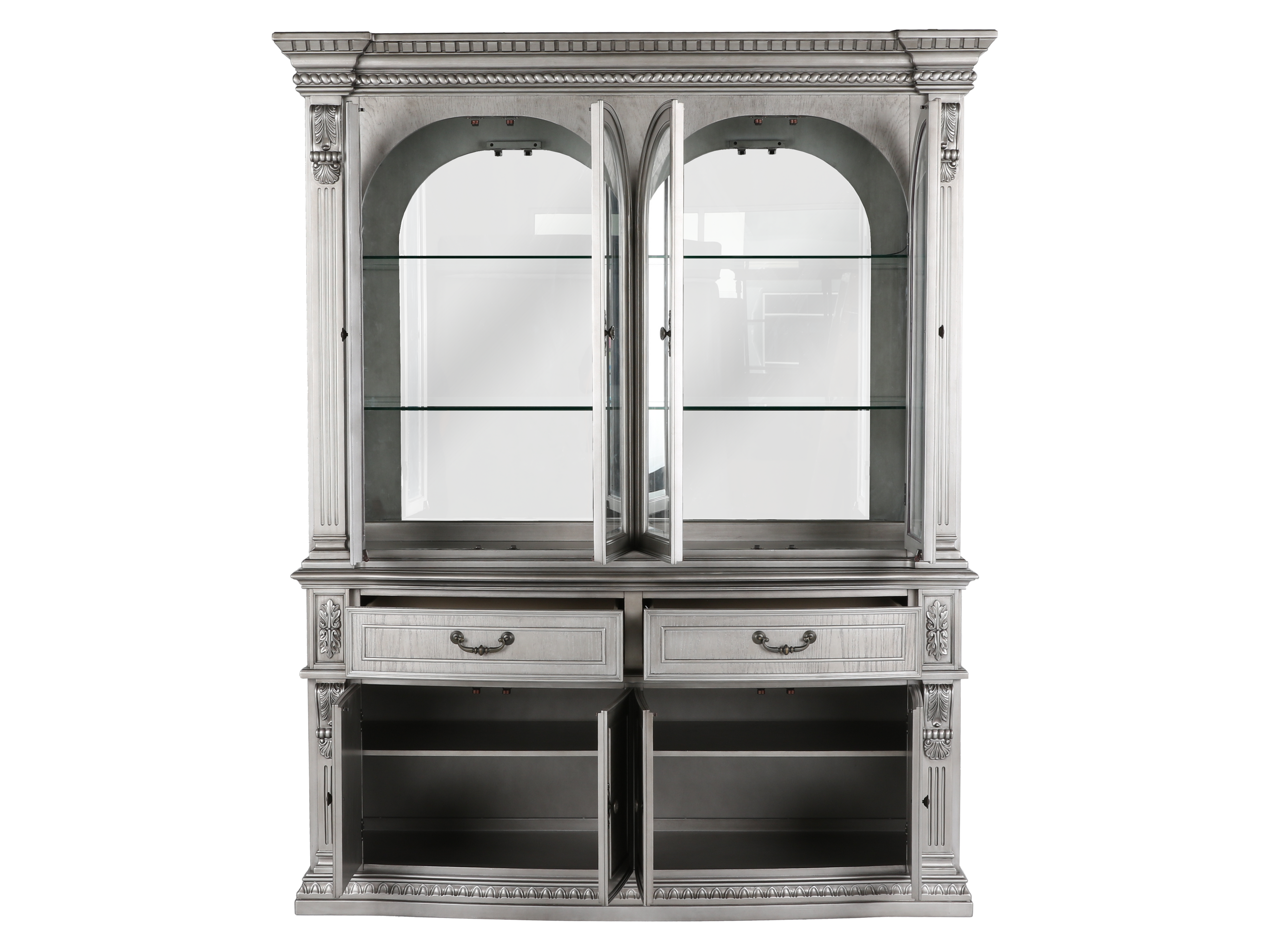 Grand-Platinum Hutch & Buffet/ China Cabinet