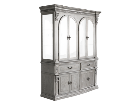 Grand-Platinum Hutch & Buffet/ China Cabinet by Mollai Collections | Bel Furniture
