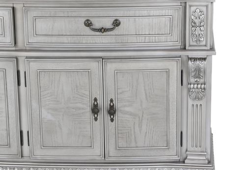 Grand-Platinum Hutch & Buffet/ China Cabinet by Mollai Collections | Bel Furniture