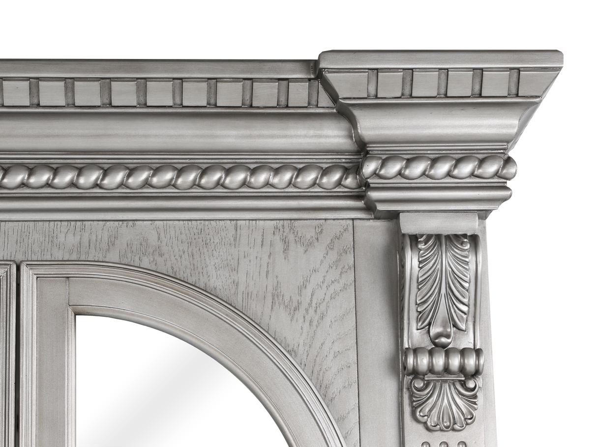 Grand-Platinum Hutch & Buffet/ China Cabinet by Mollai Collections | Bel Furniture