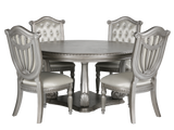 Grand-Platinum 5 Piece Round Dining Room Set by Mollai Collections | Bel Furniture