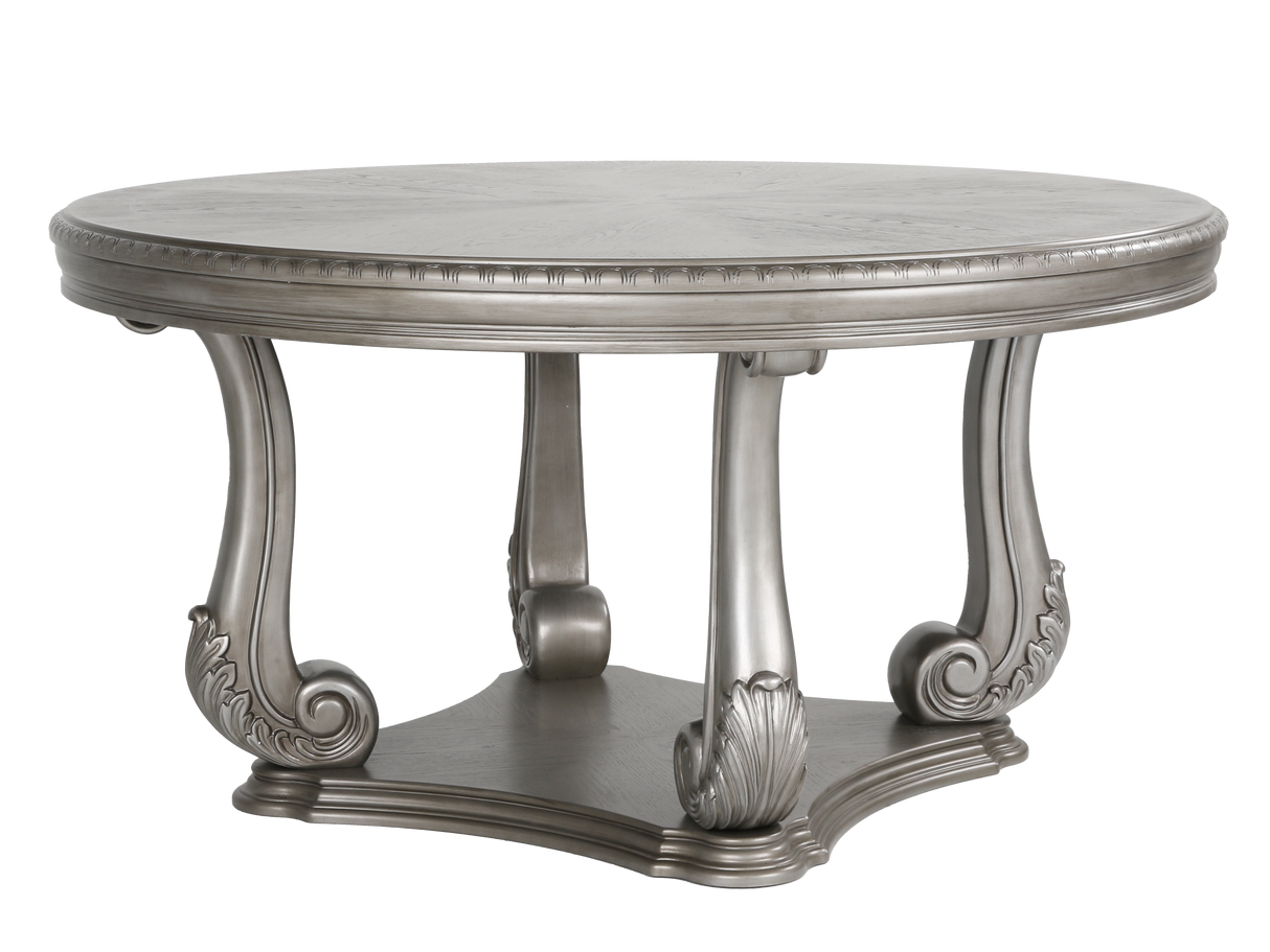 Grand-Platinum 5 Piece Round Dining Room Set by Mollai Collections | Bel Furniture