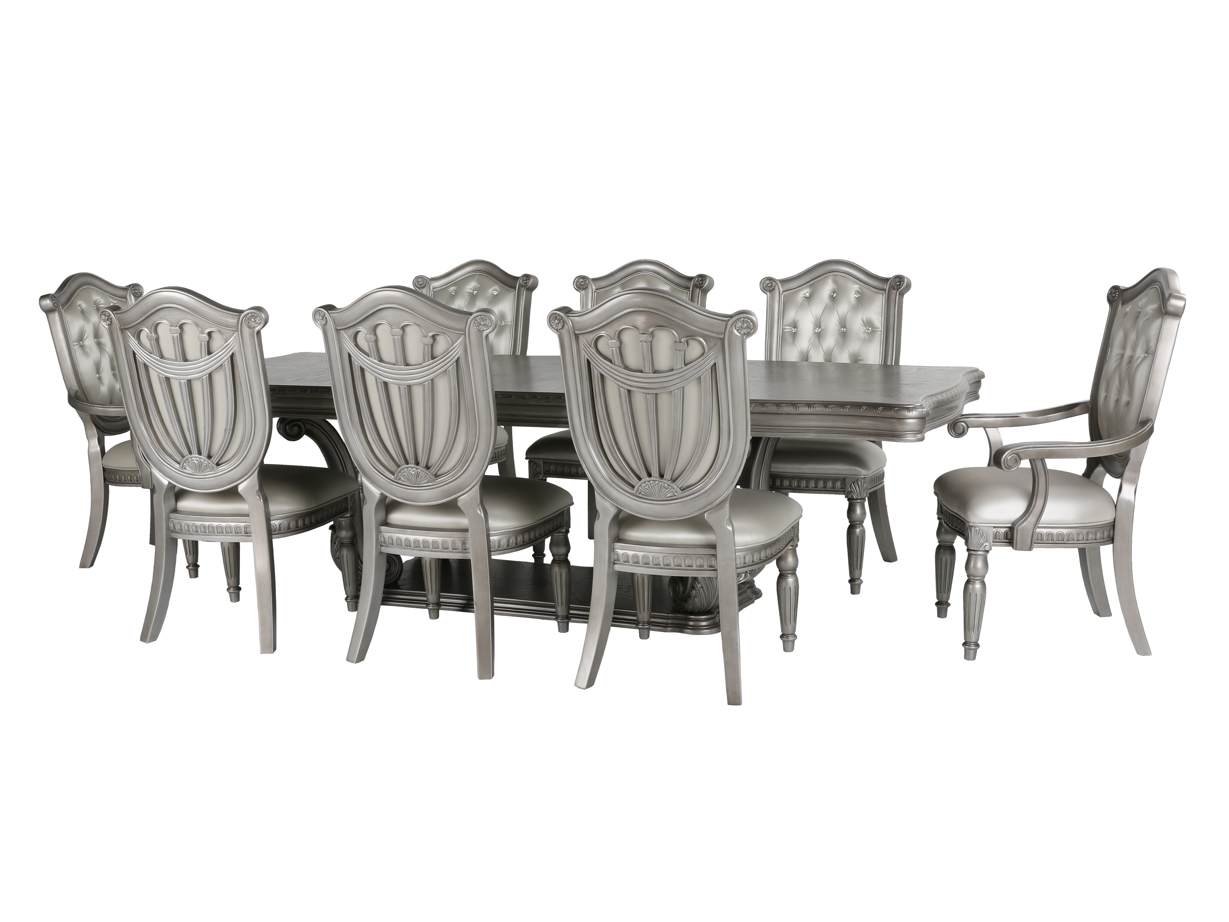 Grand-Platinum 9 Piece Dining Room Set