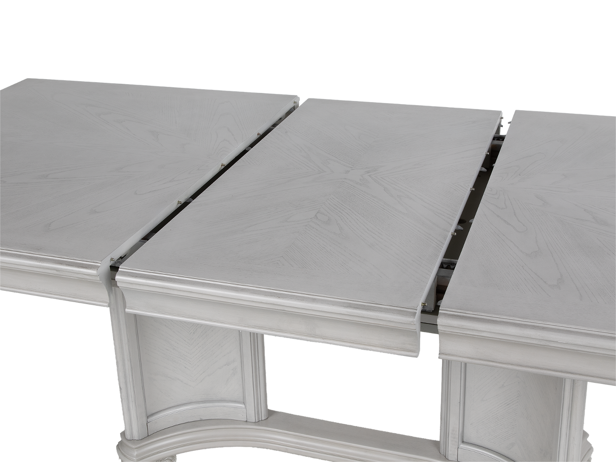 Antique White 9-Piece Traditional Dining Room Set with 6 Side Chairs & 2 Armchairs