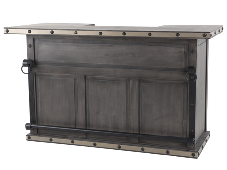 3-Piece Rustic Bar Set with Storage & Barstools by Mollai Collections | Bel Furniture