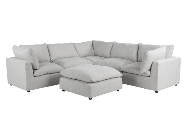 Cloud 6 Piece Modular Sectional - 3 Corners + 2 Armless chairs + 1 Ottoman