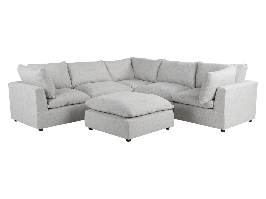 Cloud 6 Piece Modular Sectional - 3 Corners + 2 Armless chairs + 1 Ottoman