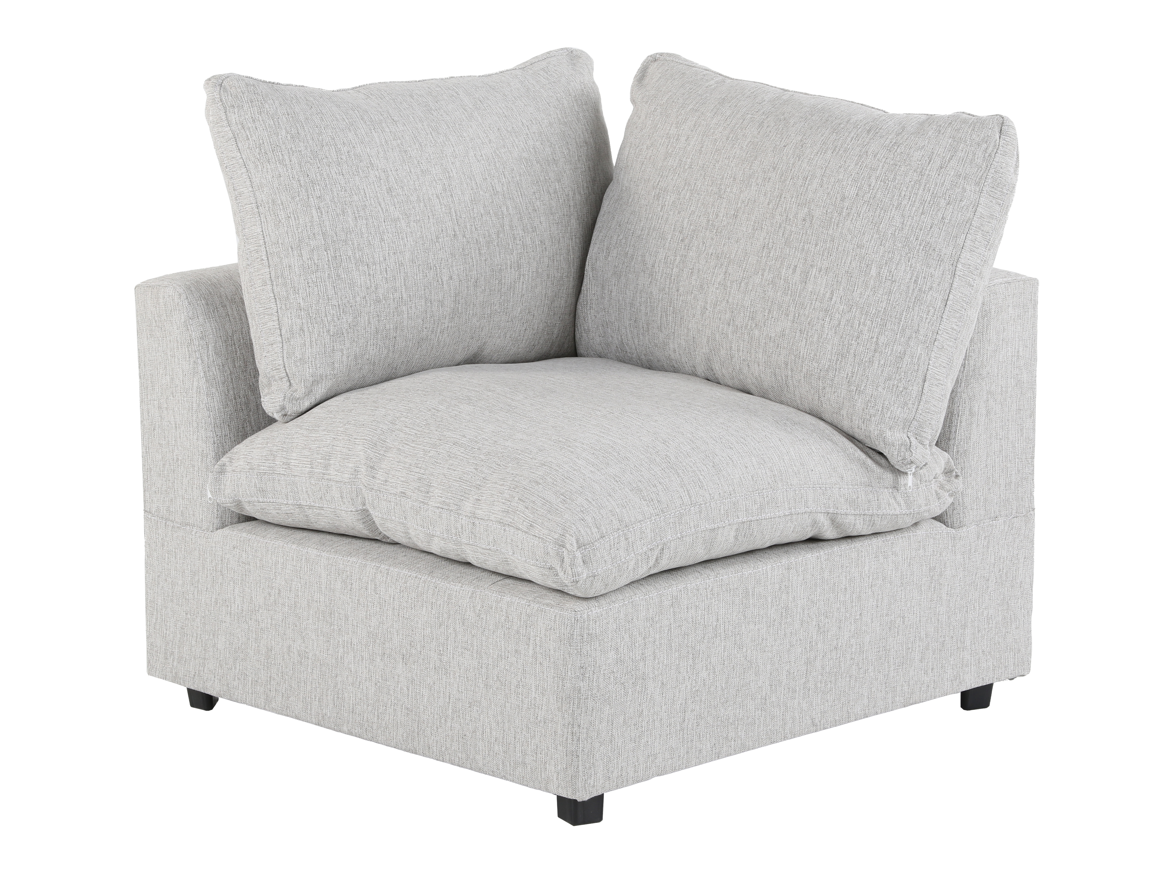 Cloud 4 Piece Modular Sectional - 2 Armless Chair + 2 Corners