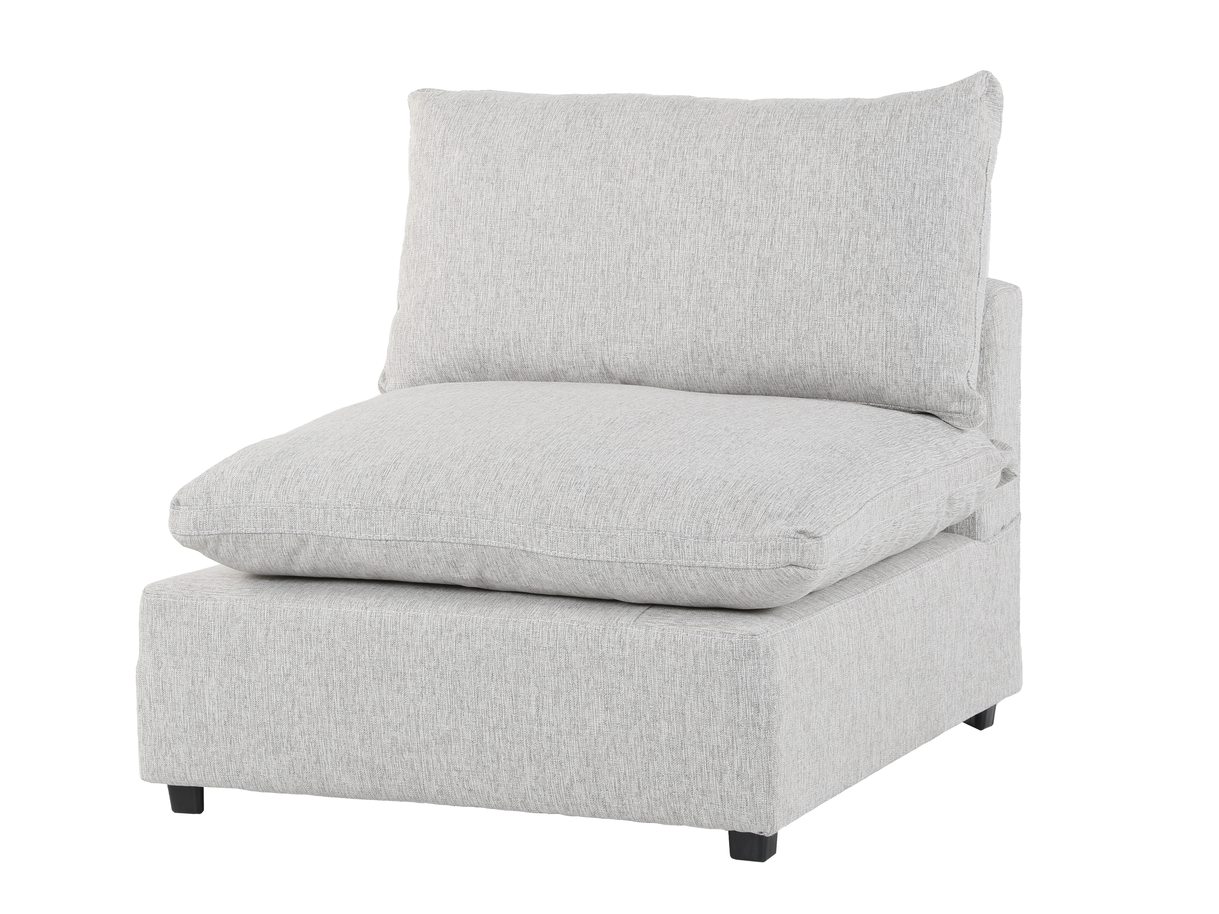 Cloud 4 Piece Modular Sectional - 2 Armless Chair + 2 Corners