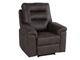 Contemporary Gray 3-Piece Power Reclining Living Room Set with Console & Cup Holders